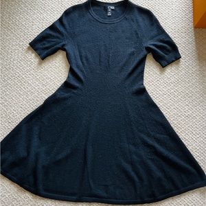 Aqua black cashmere dress